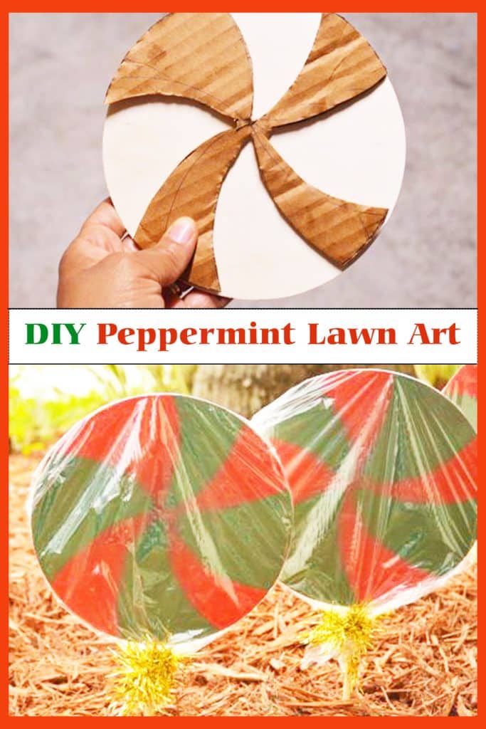 DIY Peppermint Lawn Art