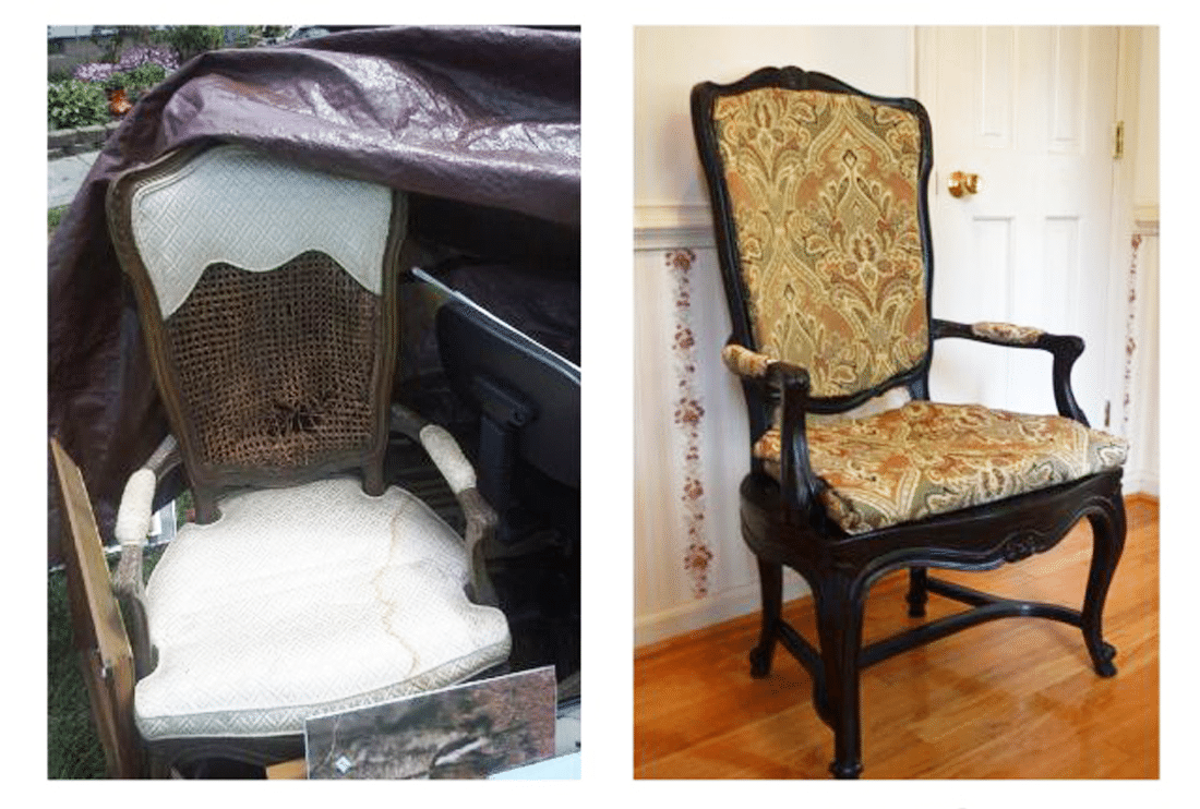Garage Sale Find: Reupholstered Antique Chair