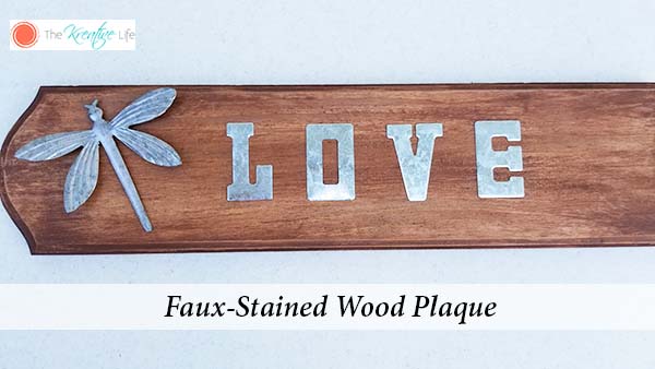 Faux Stained Wood Plaque - The Kreative Life