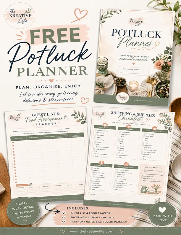Free Potluck Planner Potluck Organizer Printable